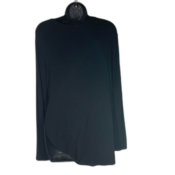 HALOGEN ASYMMETRICAL LONG SLEEVE TOP BLACK SIZE SMALL - Picture 6 of 10